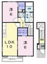 エテルノ　グランツⅠ 2LDKの間取り