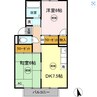 ラフィーネ A 2DKの間取り