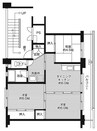 高徳線/造田駅 徒歩15分 3階 築30年 3DKの間取り