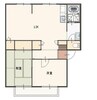 サンライフ原田 2LDKの間取り