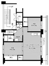 高徳線/造田駅 徒歩15分 5階 築30年 2LDKの間取り