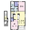 クラール春日Ａ 2LDKの間取り
