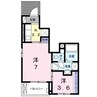 ディアコート林Ⅱ 2Kの間取り