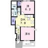 ポムドテールＴ 2DKの間取り