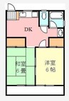 ドルフ6 2DKの間取り