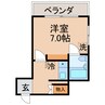 朝日プラザアーバンコア高松 1Kの間取り