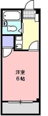 スズカ三木 1Kの間取り
