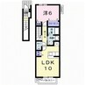 カルム・シェソワⅡ 1LDKの間取り