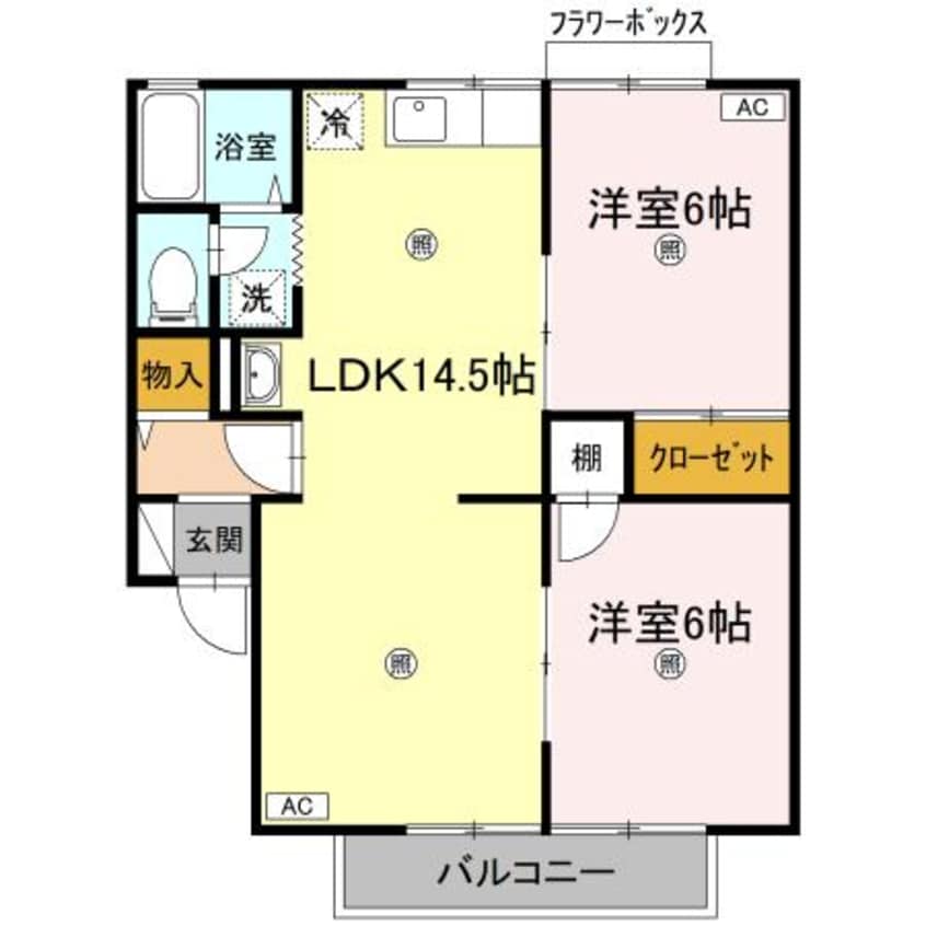 間取図 フリータウン香東　A棟