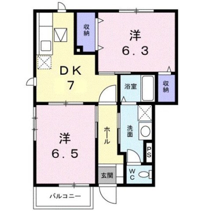 間取図 Ｍコート　Ａ