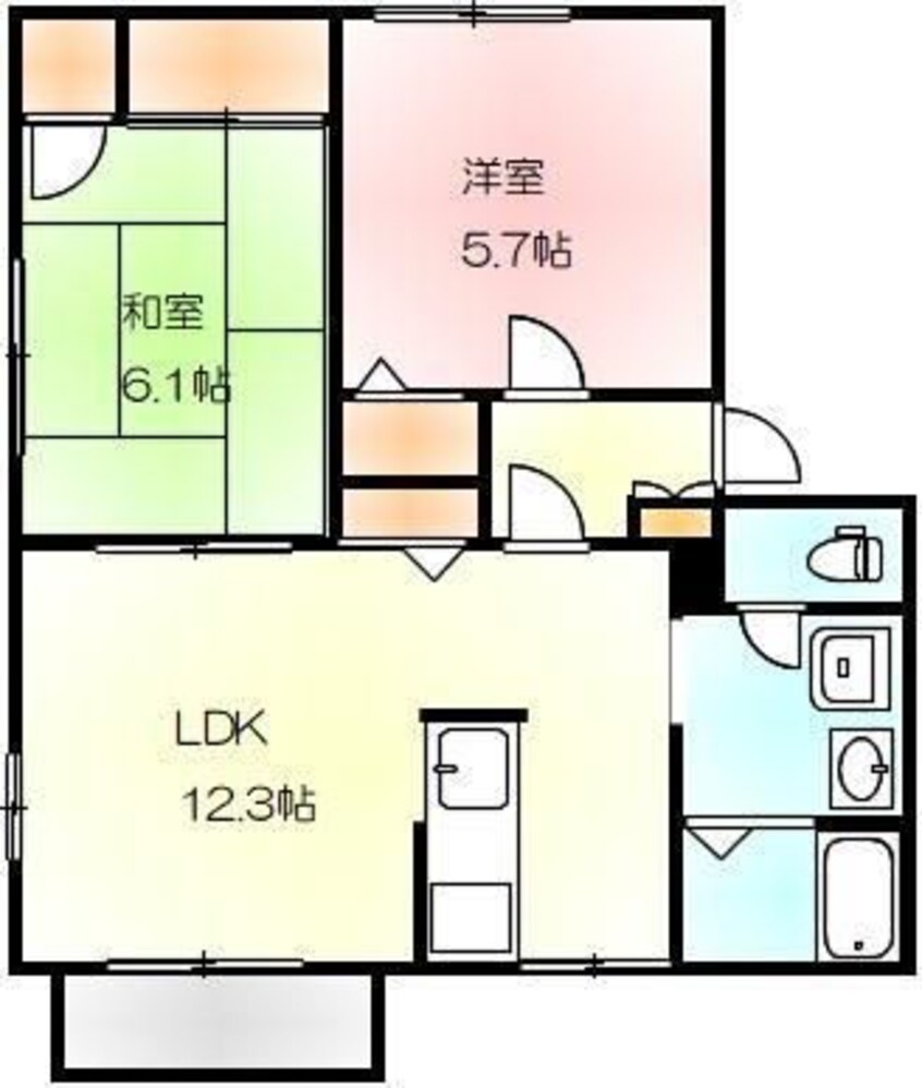 間取図 チェリータウン高松