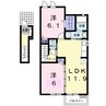 ピュアⅡ 2LDKの間取り