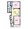 アンダンテＡ 2DKの間取り