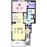 ラベリーズ・八幡 1LDKの間取り
