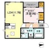 アンベリール 1LDKの間取り