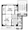 ビレッジハウス白鳥2号棟 2Kの間取り