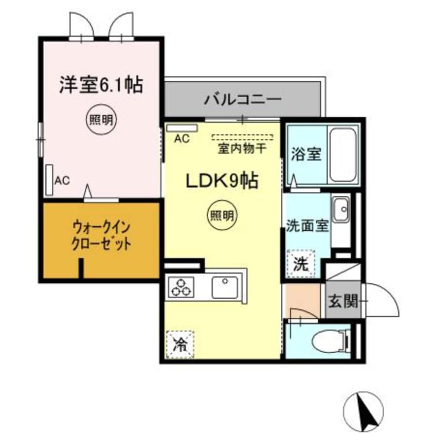 間取図 アパッショナート東浜