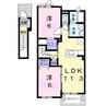 エルデ 2LDKの間取り