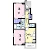パークヒルズ前山　Ｂ 2DKの間取り