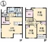 グランマスト林町 D棟 2LDKの間取り