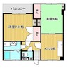 三条駅前ハイツ 2Kの間取り