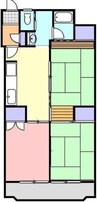 岩藤マンション 3DKの間取り