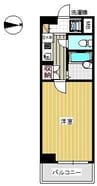 マリオン屋島東 1Kの間取り