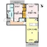 J.リヴェール高松西宝町　A棟 2LDKの間取り