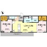 J.リヴェール高松西宝町　A棟 2LDKの間取り