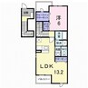 ドエルエバーグリーンＣ 1LDKの間取り