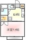 コーポビジョン 1Kの間取り