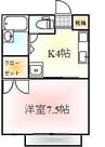 コーポビジョン 1Kの間取り