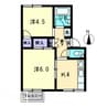 Ｒaffles Ｅlegance 2DKの間取り