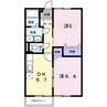 エルディム高木Ｂ 2DKの間取り