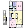 サンピアス木太２ 2LDKの間取り