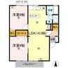 フリータウン香東　A棟 2LDKの間取り