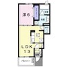 ピア六条Ⅱ 1LDKの間取り