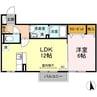 グランフェルティ 1LDKの間取り