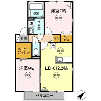 間取図 リビングタウン宇多津東　B棟