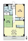 フォブールトロワやくりB 2LDKの間取り