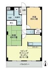 フォブールトロワやくりB 2LDKの間取り