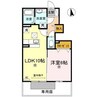 グランツ松島D 1LDKの間取り