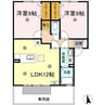 セジュール六条　A棟 2LDKの間取り