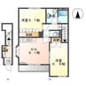 シルフィード 2DKの間取り