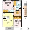 サンシャイン前田　A棟 2LDKの間取り