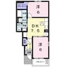 アルルのこみちⅡ 2DKの間取り