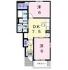 アルルのこみちⅡ 2DKの間取り