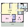 プラドール裕　Ｂ 2LDKの間取り