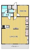 カワイマンションⅡ 1LDKの間取り
