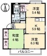 ドリームハイツＫＥＮ　２棟 3Kの間取り